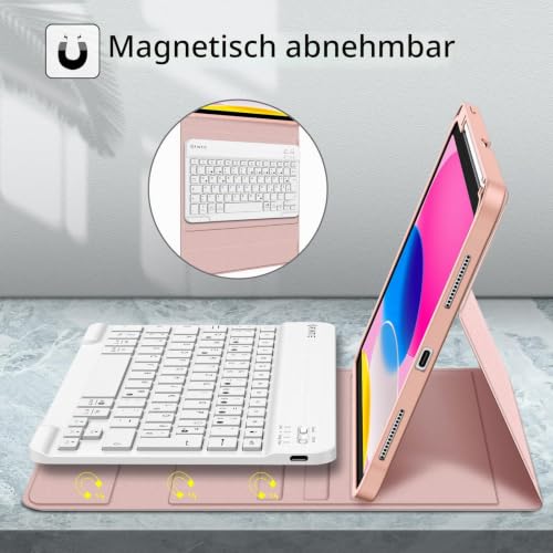 FINTIE Tastatur Hülle für iPad (A16) 11./10. Generation (11/10.9 Zoll) – Ansicht 4
