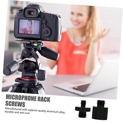 GARVALON 4 peças parafuso de microfone tripé adaptador adaptador de rosca parafusos de rack de micro