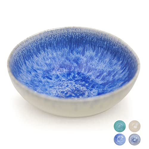 Cozymondo - Bol à céréales en céramique bleu foncé (17 cm/700 ml) - Fabriqué au Portugal - Grand bol avec bord structuré - Passe au micro-ondes - Bol Bowl fabriqué à la main de la série Primavera Cover
