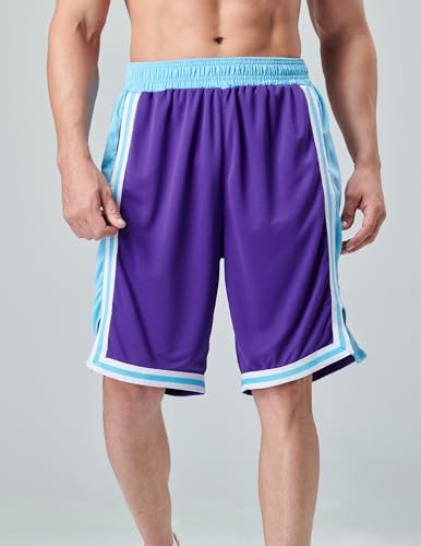 Image of Liberty Imports Pack of 5 Men's Athletic Basketball Shorts Mesh Quick Dry Activewear with Pockets