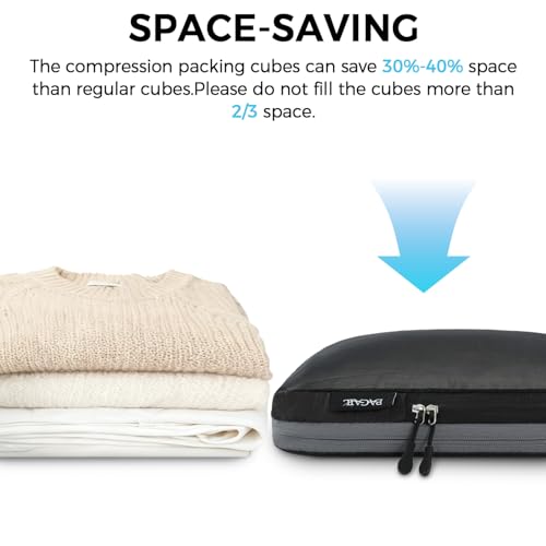 Image of BAGAIL 6 Set Ultralight Compression Packing Cubes Packing Organizer for Travel Accessories Luggage Suitcase Backpack