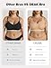 OEAK Womens Jelly Bras No Underwire Seamless Full Coverage Support Lift Pull on Bralette Comfort Everyday Sports Tshirt Bra Sand,L