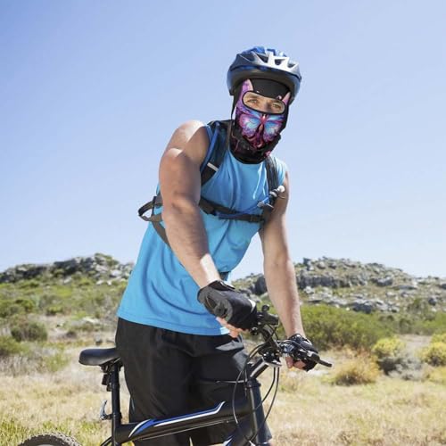 Balaclava de Mariposa Morada para Hombres y Mujeres con Protección Solar Transpirable y Cubierta Total para Senderismo, Ciclismo, Correr, Conducción miniatura 4