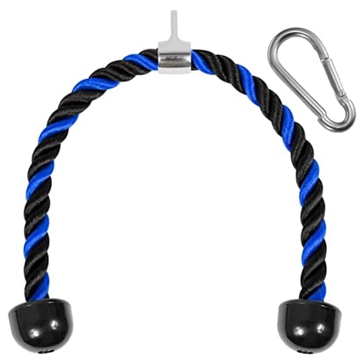 Yes4All JXLX extraíble – Accesorio de Cable Pulgadas/Cuerda de tracción Desarrollo Muscular de tríceps, Unisex, G. 36"-Azul Negro, Blaster