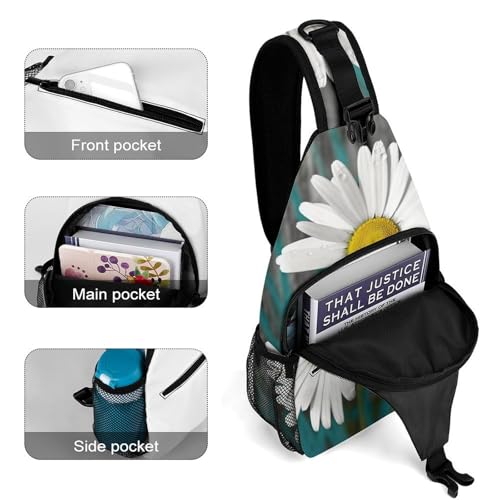 Morrales tipo sling Daisy Flowers para día y trekking miniatura 4