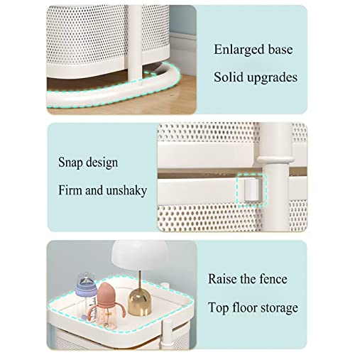 Estante de almacenamiento de refrigerios y carrito MUL giratorio transpirable 5