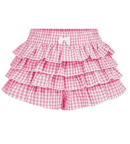 Image of Women Layered Gingham Shorts Cute Bloomers Plaid Shorts | Gingham Ruffle Shorts, Polka Dot Mini Bloomer Shorts, Micro Boyshorts, Tiered, Checkered, Lolita Outfits, Going Out
