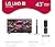 LG 43" (2025 Model) UHD AI UA75 Smart TV HDR10 Bluetooth a7 AI Processor 4K Gen8 Filmmaker Mode webOS 25 + Wall Mount Compatible with Alexa(Renewed)