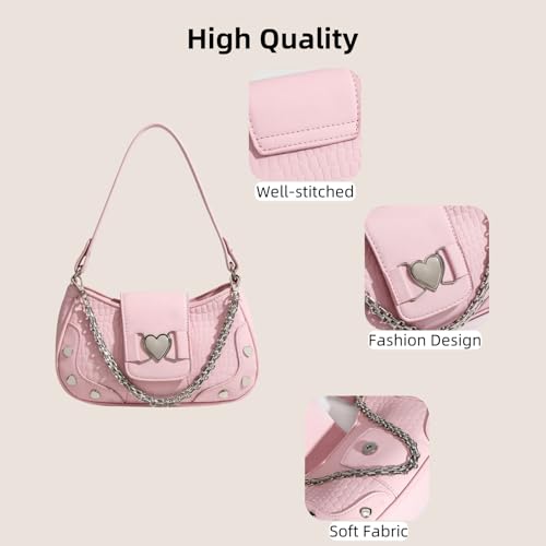 Small Shoulder Bag for Women Classic Design Bag Underarm Purse Stylish Handbag with Zipper Closure and Chain Strap2