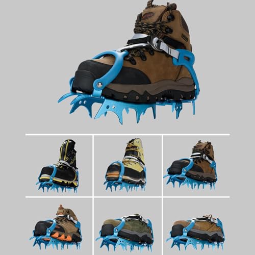 Crampons à glace 14 pointes : évitez les chutes en rando, alpinisme et marche - 6