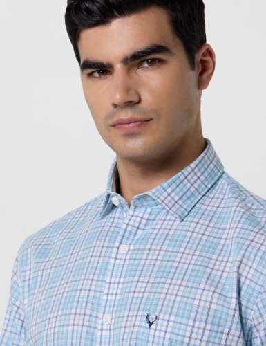 Image of Allen Solly Men's Casual Check Shirt | Regular Fit, Comfortable Fabric, Smart