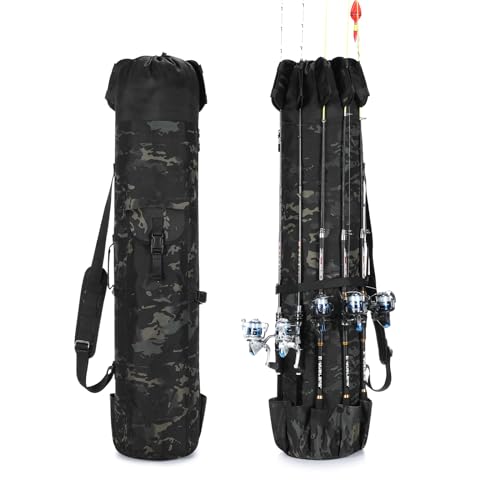 Wowelife Fishing Rod Bag Black Camo