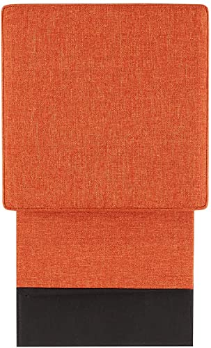 Image of ABTRIX with AB Fabric Folding Organizer Storage Ottoman Bench Footrest Stool Coffee Table Cube, Camping Fishing Toys Chest Stool, Quick and Easy Assembly, 22L Capacity, Padded (30X30X30 Cm, Orange)