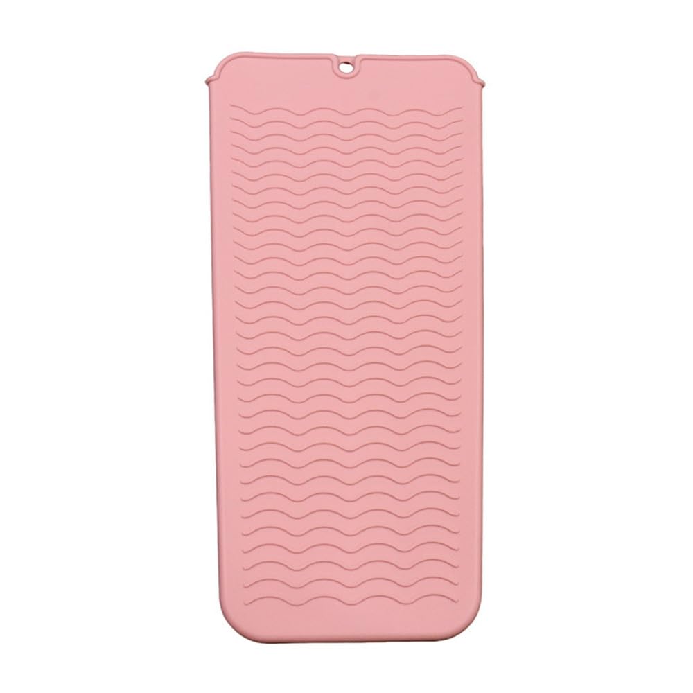 2wayヘアアイロン収納カバー マット MBR050 収納ケース 収納袋 パッド 耐熱ホルダー シリコン製 ドレッサー 洗面所 持ち運び 携帯便利 日用品 生活雑貨 滑り止め 焦げ防止 出張 旅行 旅行便利グッズ 旅行用品 旅行小物 トラベルグッズ (2WAY ケース・マット, ピンク)