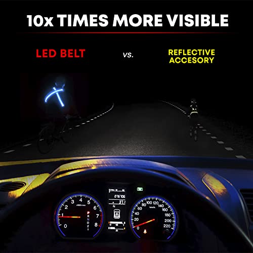 Illumiseen Led Reflective Belt Sash | High Visibility Led Lights With 2 Lighting Modes | Adjustable Quick Release Buckle | Usb Rechargeable, No Batteries Needed | Weatherproof Professional Safety Gear #TOP4