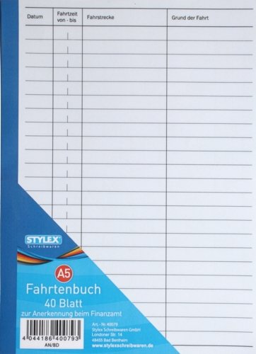 2x Fahrtenbuch/DIN A5 / 40 Blatt