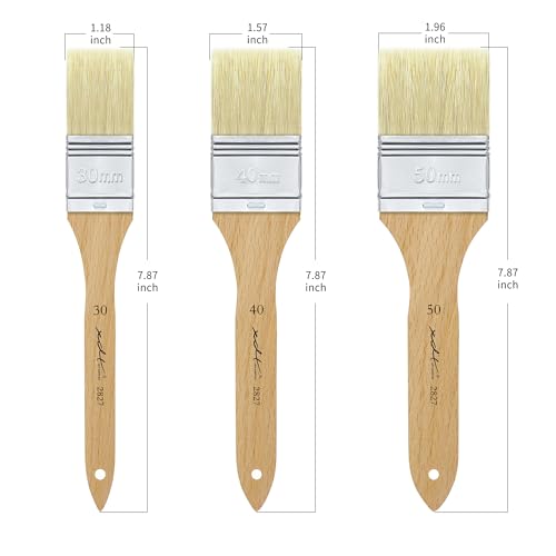 Xdt Art Supplies 2827 Hake Artist Paint Brush 3 Piece Set, Hog Bristle Paint Brush thumb #1
