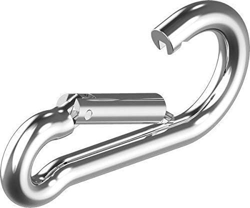 Fitness Zone Heavy Duty Safety Lock Cable Attachment,Stainless Steel Spring Snap Hook Carabiner Swing Connector Multipurpose,SnapHook for Weight-Lifting Mountain Climbing Gym Silver (1 PEC) (B0CLVBWC9T) Amazon Price History, Amazon Price Tracker