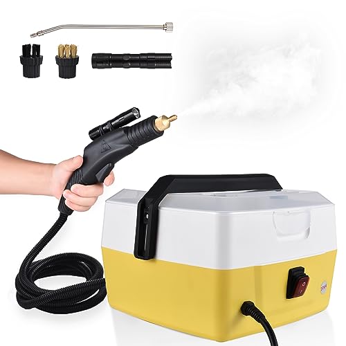 Mingzhe 1800W Handheld Steam Cleaners for Home Use 4L Capacity High Temperature Fast Heating 5 Bar High Pressure Steamer Cleaner with Voice Prompt for Car Kitchen Air Conditioner Washing Machine
