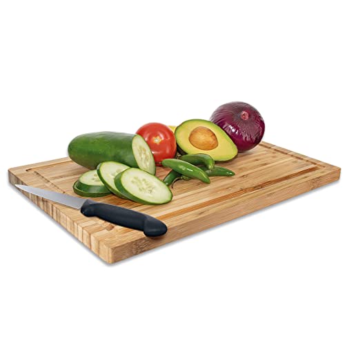 Tabla de cortar de bambú con ranura para jugos miniatura 3