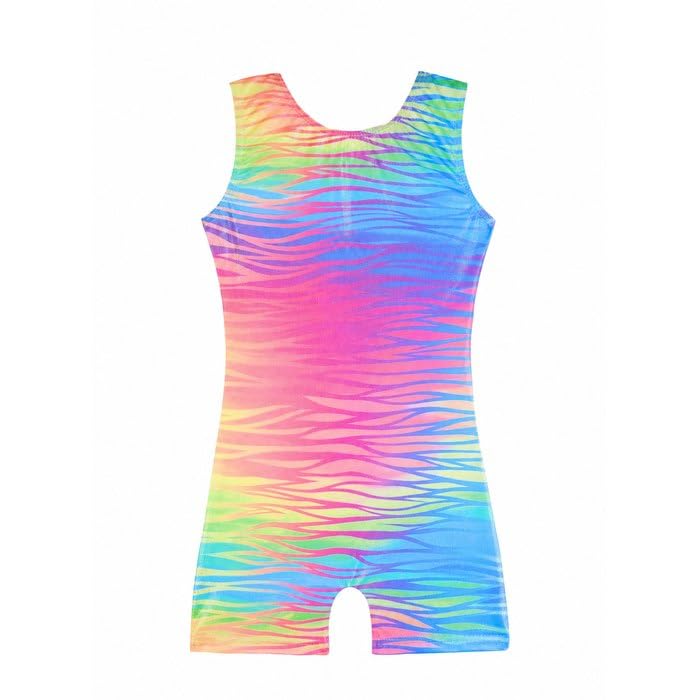 HOZIY Gymnastics Leotards for Girls Unicorn Aurora Rainbow Mermaid Dinosaur Cupcake Sparkle Biketard Toddlers Kids Children