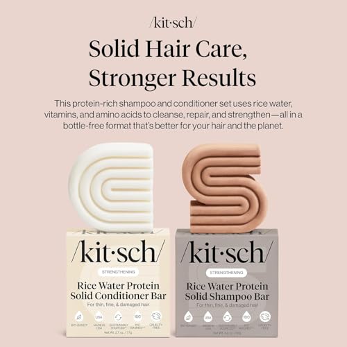 Kitsch Rice Water Solid Shampoo and Conditioner Set for Hair Growth – 2 pcs - image 3