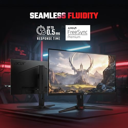 Image of acer Nitro XV272U X1 27 Inch WQHD (2560x1440) IPS Gaming Monitor | 200Hz Refresh Rate | 0.5ms GTG | AMD FreeSync Premium | HDR400 | 2xHDMI, DP | ErgoStand | 2Wx2 Stereo Speakers | DCI-P3 90% | Black