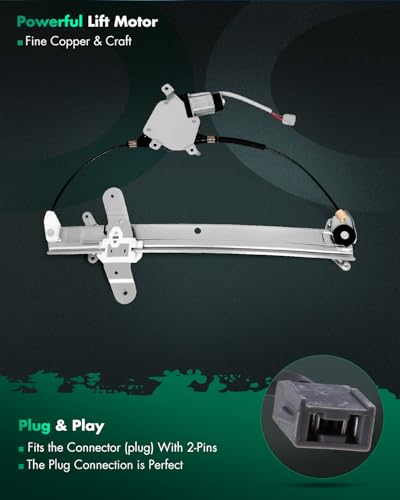 Image of SCITOO Power Window Lift Regulator 1998-2011 for Lincoln Town Car Front Left Driver Side Motor 3W1Z5423395AA 6W1Z5423201AA