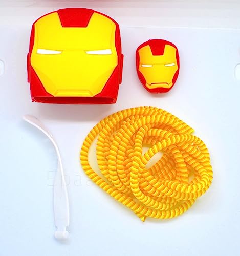 Image of J'TTON Case Cover for 18W /20W iPhone Adapter & USB-C Cable | Cute 3D Cartoon Character (Yellow I Man)