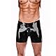 Kangxinsheng Mode Schwarze Latex Shorts Männer,Unterwäsche Latex mit Reißverschluss,Geeignet für Cosplay und neuartige Club Kostüme-L