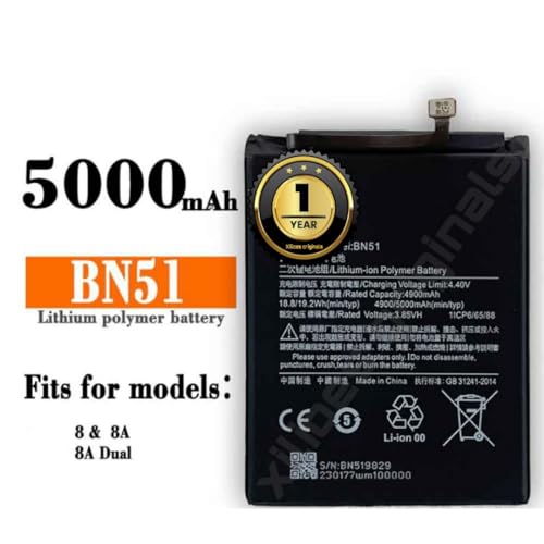 Image of BN51 Battery for Redmi 8 /MI /8A Dual /Mi 8A MZB9072IN / MZB07R7IN / MZB8254INBattery with 1 Year Warranty**(B62)