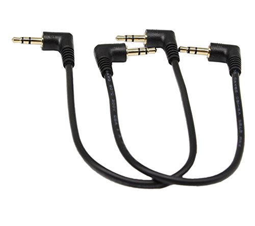 3.5mm Stereo Audio Cable,SinLoon (2-Pack) Gold Plated 90 Degree Right & Left Angled