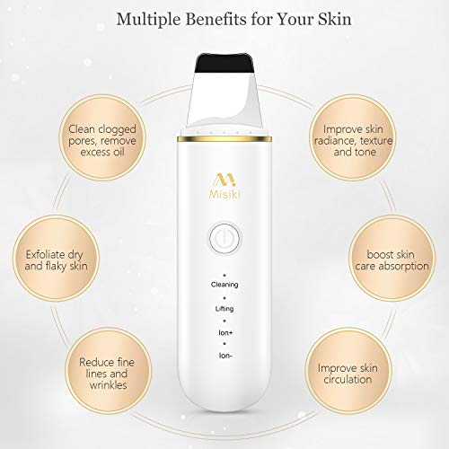 Skin Scrubber, Misiki Facial Deep Cleansing and Blackhead Removal Tool, Face Skin Pore Clean and Exfoliator, Comedone Extractor, Facial Lifting Treatment