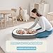 Baby Lounger - 100% Cotton Baby Lounger for Newborn with Lounger Cover, Portable Baby Nest for Home and Travel, Waterproof Lining, Newborn Babies Essentials Gifts