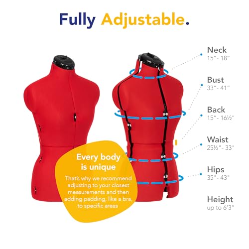 Forma de vestido ajustable para diseñar y entallar ropa en el taller 3