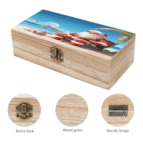 Coffre de rangement Père Noël à la plage, le cadeau rétro idéal - 4
