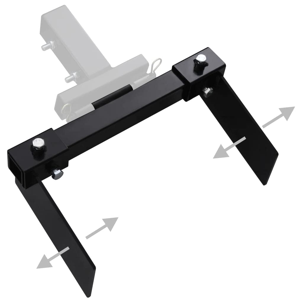 vidaXL Schneepflugadapter für Rasentraktor Rasenmäher Mäher Schneeschild Räumschild Schneepflug Anbausatz Stahl Schwarz 401x220x120mm