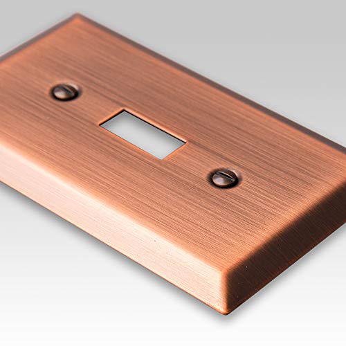 Image of Amerelle Century Quintuple Toggle Steel Wallplate in Antique Copper