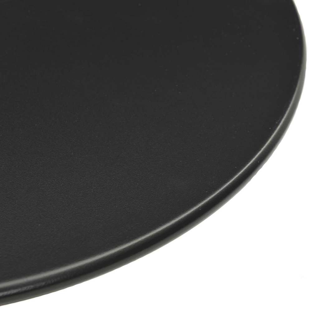 Hothingwell Czarny okrągły stół ogrodowy Ø60x105 cm ze stali malowanej proszkowo, wytrzymały i stabilny do codziennego użytku na zewnątrz, nowoczesny design na kawę lub aperitif z rodziną lub