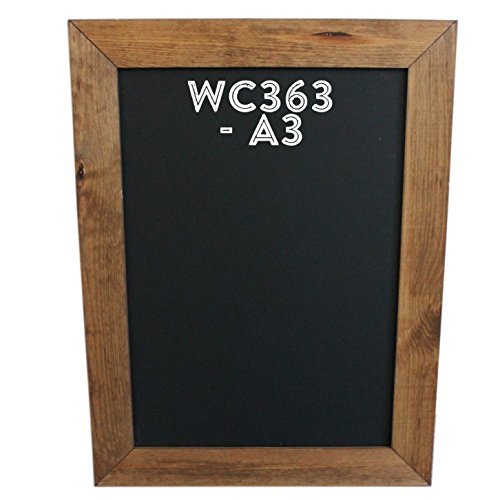 Chalkboards UK Pizarras de Madera estándar con Marco de Madera, Madera, Negro, A3 (48 x 36 x 1.5cm)