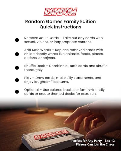 Image of Random Word Board Games for Adults - Fun Family Spinner Party Group Game | Spin, Funny Challenges & Laugh, Creative Wordplay Cards, 2-8 Players, Sharp Thinking, Humor & Strategy for Friends Game Night
