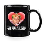 Nick Cage Coffee Mugs Nich0las Open the Cage to My Heart Ceramic Birthday Mug Gift for Her