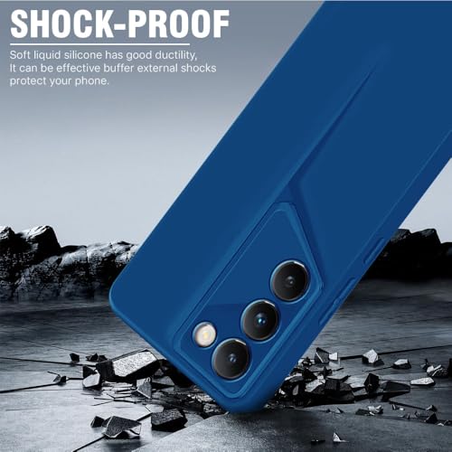 Image of WOW IMAGINE Slim Back Cover for Vivo Y200e 5G | Vivo T3 5G | Blade Series Ultra Thin Case with Lightweight Design | Camera Protection | Soft Matte Silicone Flexible Mobile Case - Blue