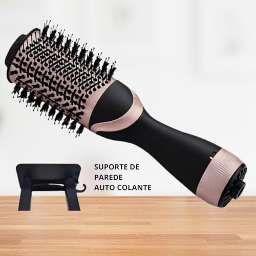 Escova Elétrica Mágica 4 em 1 Ionica Alisadora Secadora Modela e Reduz o Frizz Bivolt Profissional P