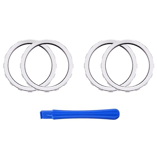 Image of eXtremeRate Replacement Accent Rings for Xbox Elite Series 2 | for Xbox One Elite | for eXtremeRate ASR Version Shell for Xbox Series X /S Controller - Chrome Silver