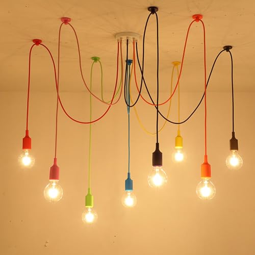 Lustre araignée vintage coloré luminaire idéal pour chambre d'enfant