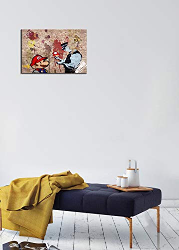 Canvas Wallart Framed Wall Art Banksy Art Wall Art For Bedroom Artwork Colorful Figure Street Graffiti Wall Decor Pics For Living Room Decor Ready To Hang (12Inchx16Inch, Abstract) #TOP4