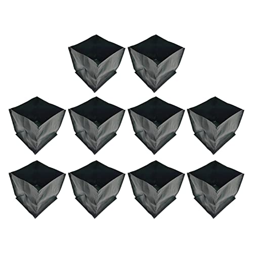 Lot de 10 sacs de culture pour plantes, pot de semis, pot de nutriments, sac pour semis, bol pour intérieur, petit paysage, sac de plantation pour bureau, noir S Cover