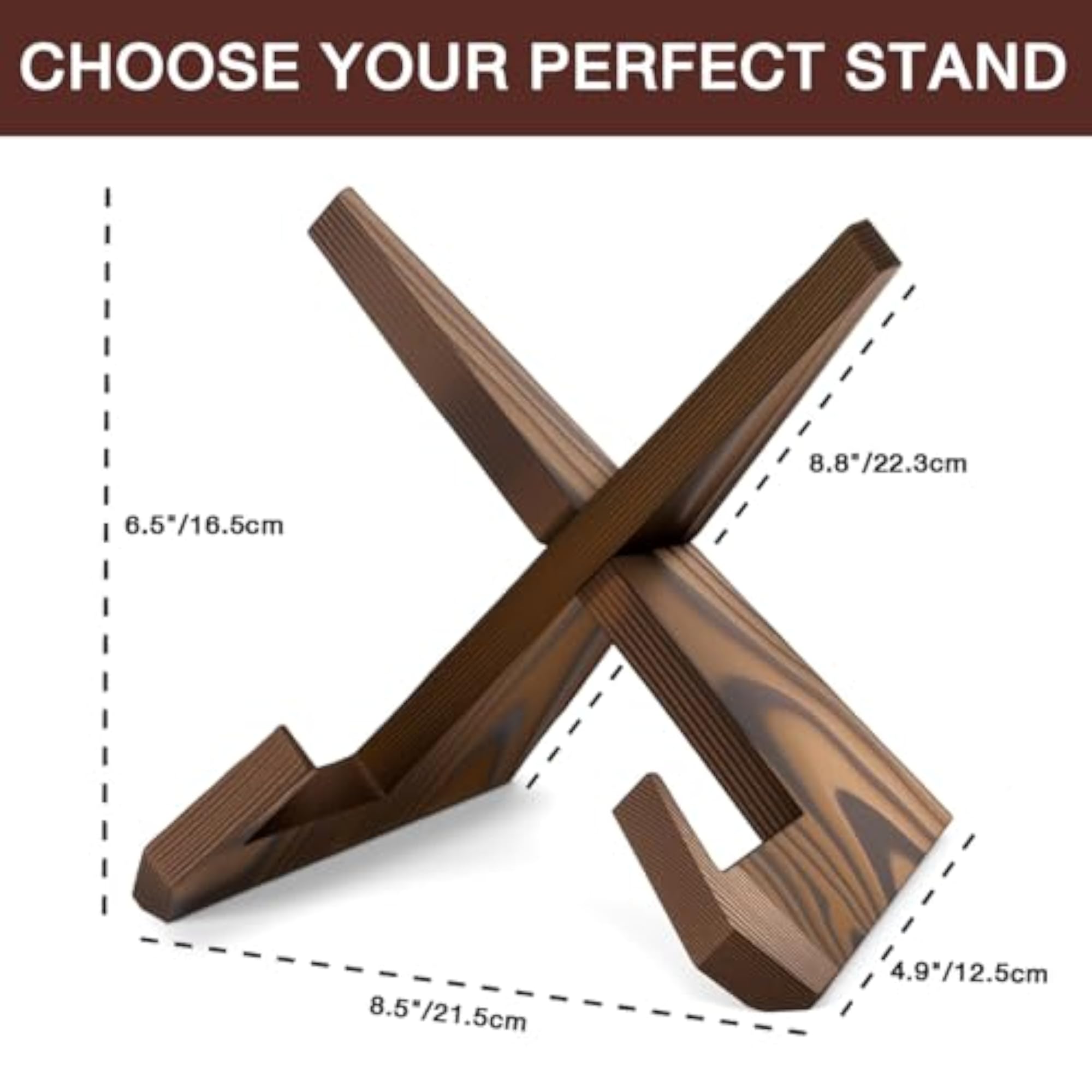 6.5 inch Wooden Plate Stand for Cookbook Display