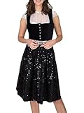 Fuchs Trachtenmoden Dirndl Sarah schwarz Silber - 5